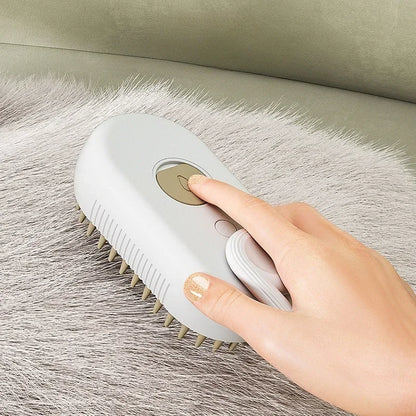 Brosse Brumisateur 3-en-1 Anti-Poils pour Chats et Chiens