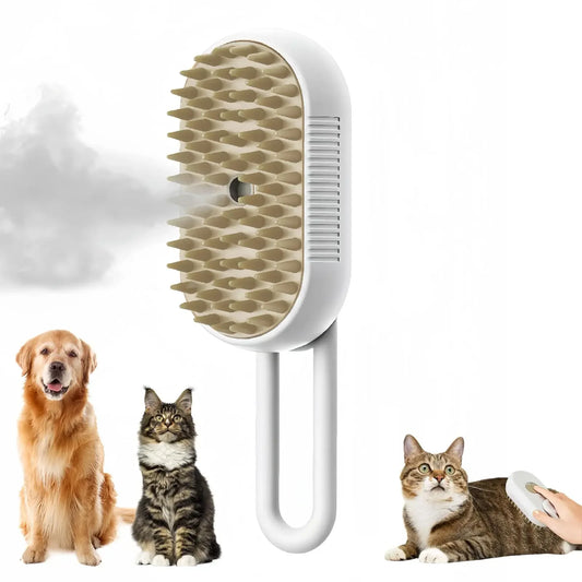Brosse Brumisateur 3-en-1 Anti-Poils pour Chats et Chiens