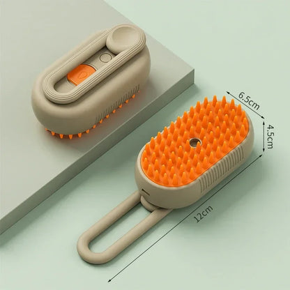 Brosse Brumisateur 3-en-1 Anti-Poils pour Chats et Chiens